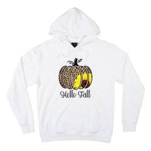 Hello Fall Sunflower Pumpkin Fall YAll Leopard Autumn Hoodie