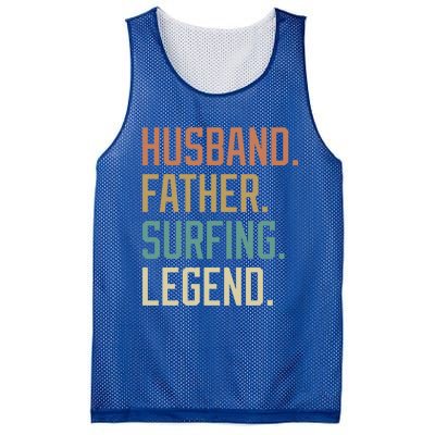 Husband Father Surfing Legend Fathers Day Birthday Gift Mesh Reversible Basketball Jersey Tank