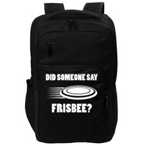 Hobby Fun Sports Player Frisbee Gift Impact Tech Backpack