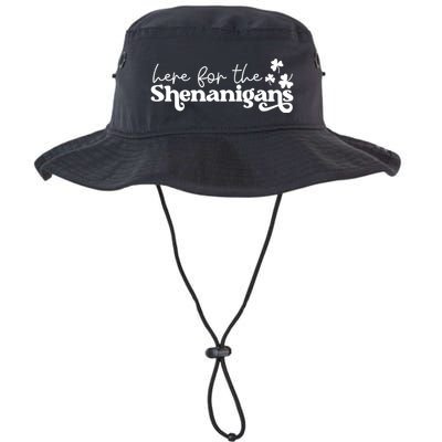 Here For Shenanigans Lucky Shamrock St Patricks Day Bucket Hat
