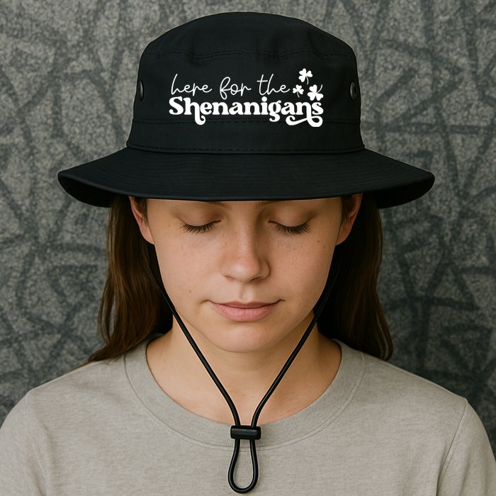 Here For Shenanigans Lucky Shamrock St Patricks Day Bucket Hat