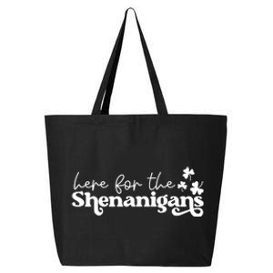 Here For Shenanigans Lucky Shamrock St Patricks Day 25L Jumbo Tote