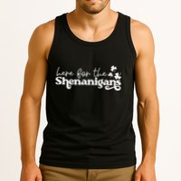 Here For Shenanigans Lucky Shamrock St Patricks Day Tank Top