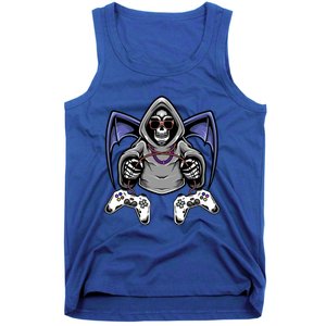 Halloween Funny Scary Skeleton Gamer Costume Cool Gift Tank Top