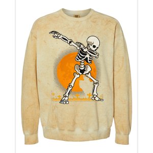 Halloween Fordabbing Skeleton Costume Colorblast Crewneck Sweatshirt