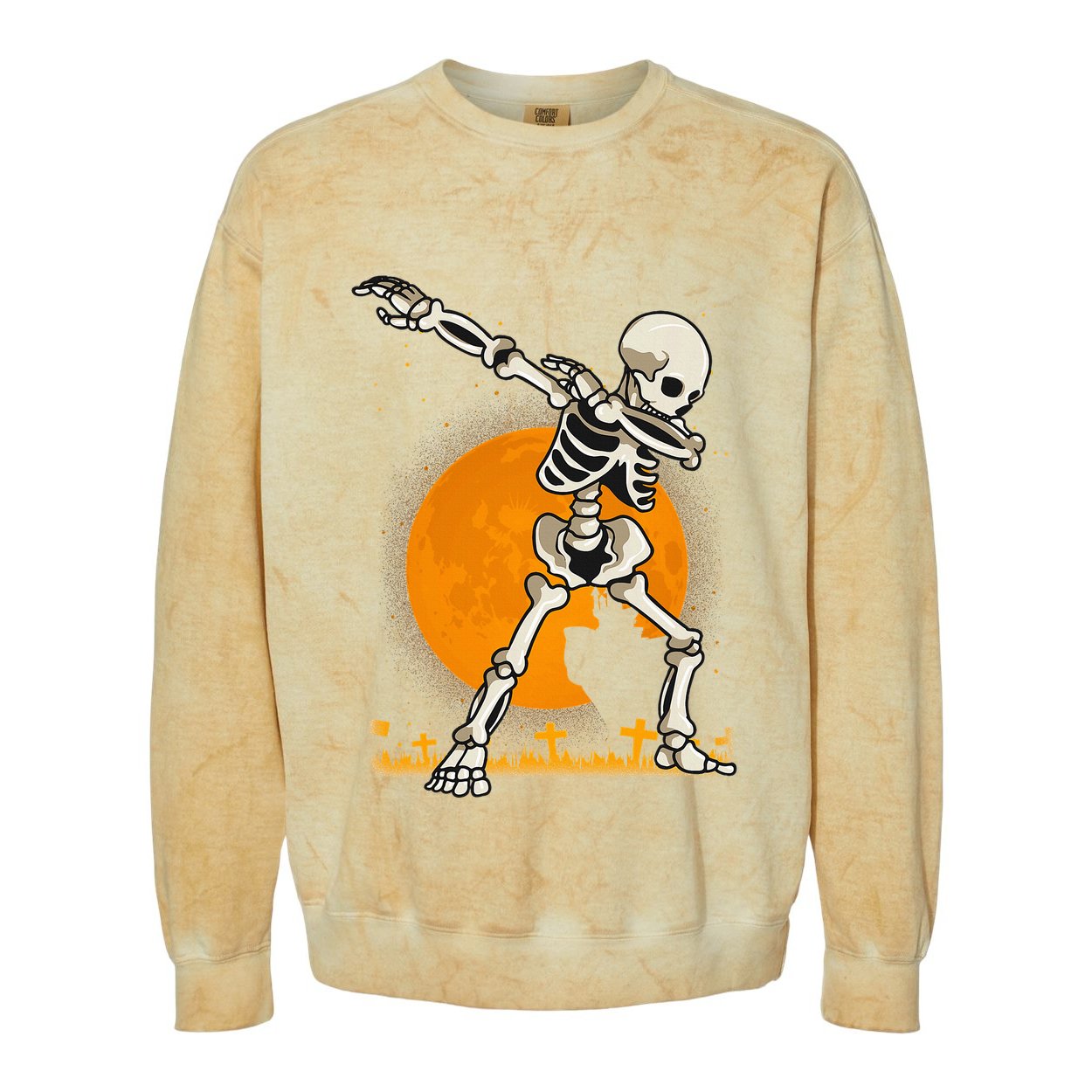 Halloween Fordabbing Skeleton Costume Colorblast Crewneck Sweatshirt