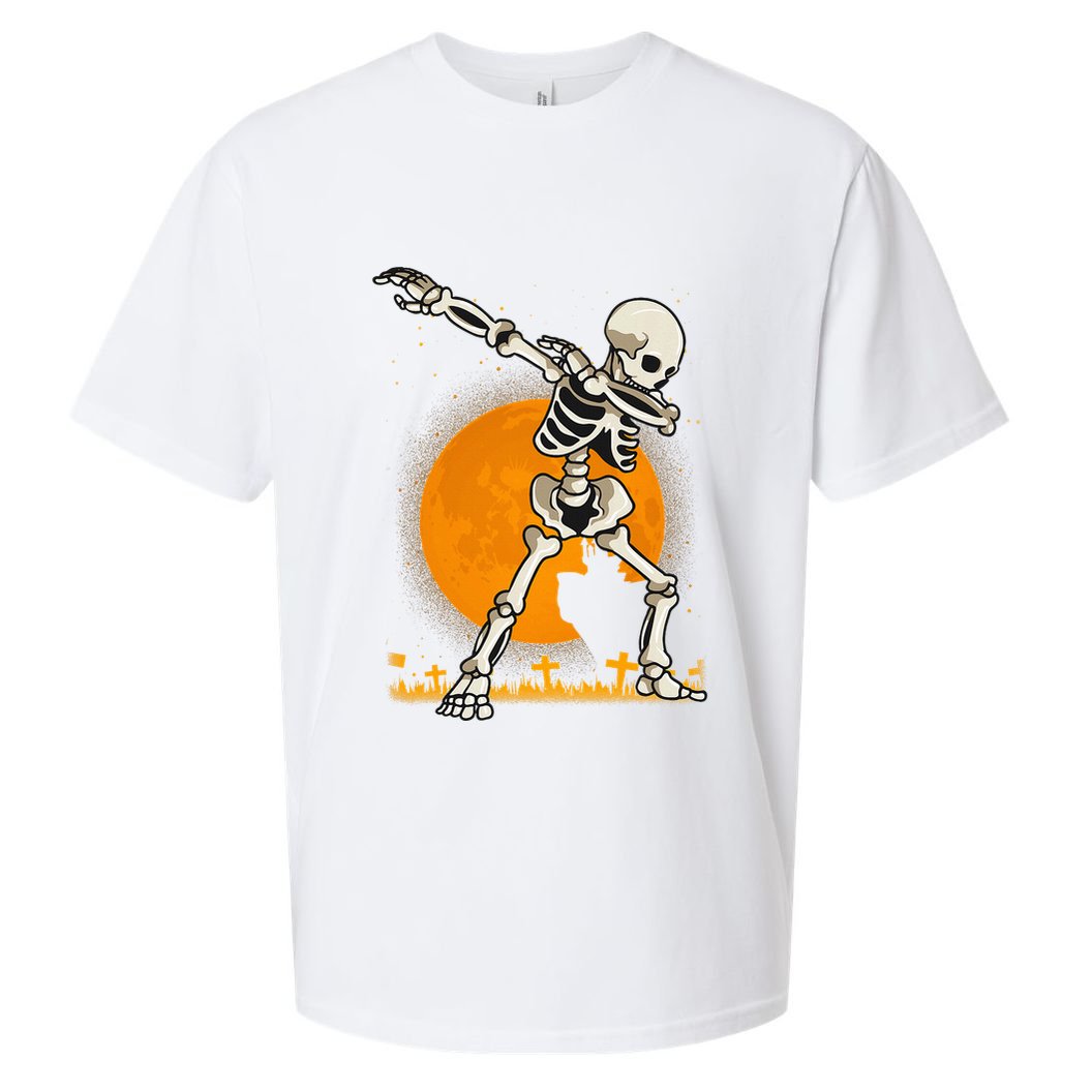 Halloween Fordabbing Skeleton Costume Sueded Cloud Jersey T-Shirt