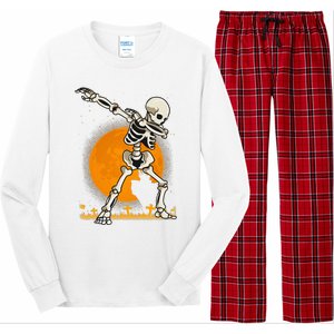 Halloween Fordabbing Skeleton Costume Long Sleeve Pajama Set