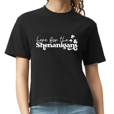 Here For Shenanigans Comfort Colors Boxy T-Shirt