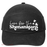 Here For Shenanigans 7-Panel Snapback Hat