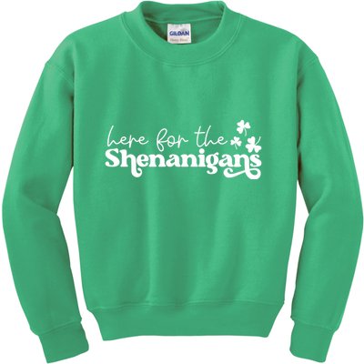 Here For Shenanigans Kids Sweatshirt