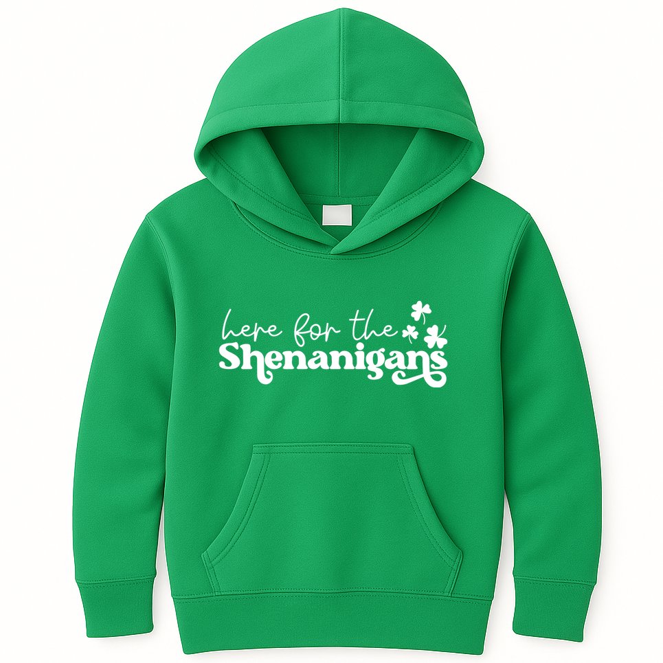 Here For Shenanigans Kids Hoodie