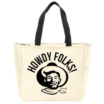Howdy Folks State Fair Texas Cowboy Zip Tote Bag