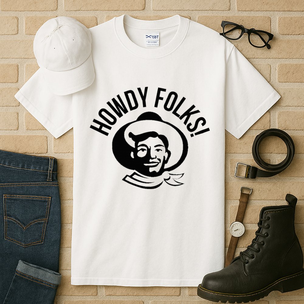 Howdy Folks State Fair Texas Cowboy Tall T-Shirt