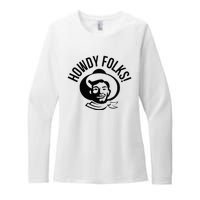 Howdy Folks State Fair Texas Cowboy Womens CVC Long Sleeve Shirt