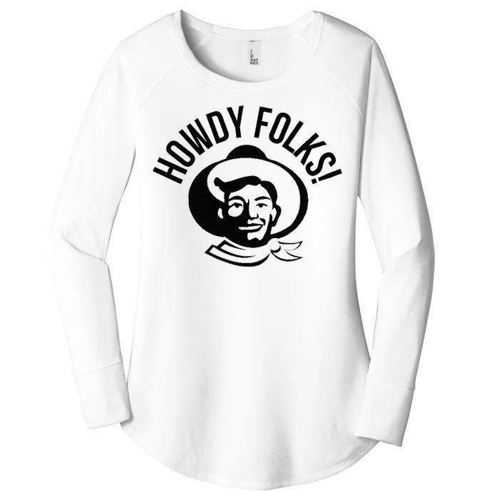 Howdy Folks State Fair Texas Cowboy Women's Perfect Tri Tunic Long Sleeve Shirt