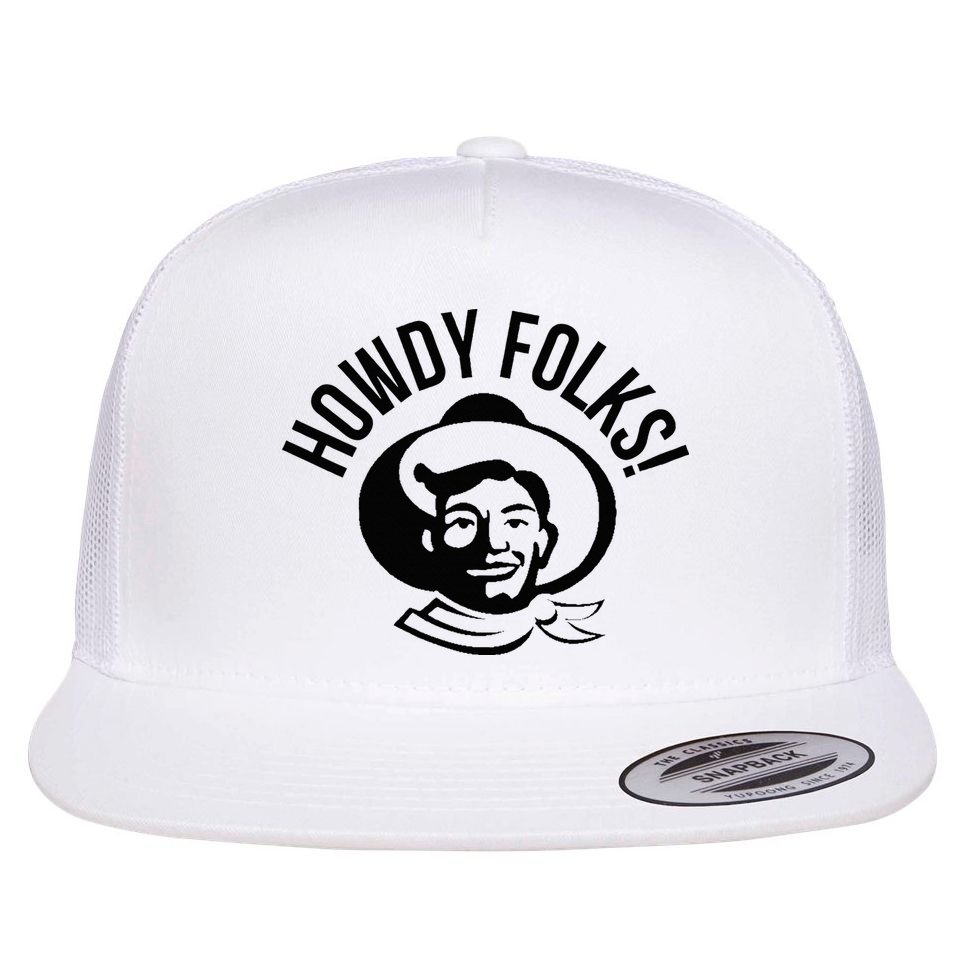 Howdy Folks State Fair Texas Cowboy Flat Bill Trucker Hat