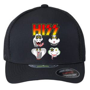 Hiss Funny Snake Lover Rock And Roll Band Gift Idea Flexfit Unipanel Trucker Cap