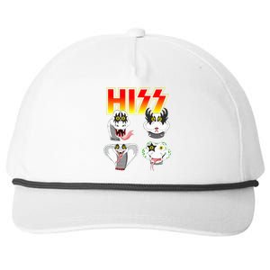 Hiss Funny Snake Lover Rock And Roll Band Gift Idea Snapback Five-Panel Rope Hat