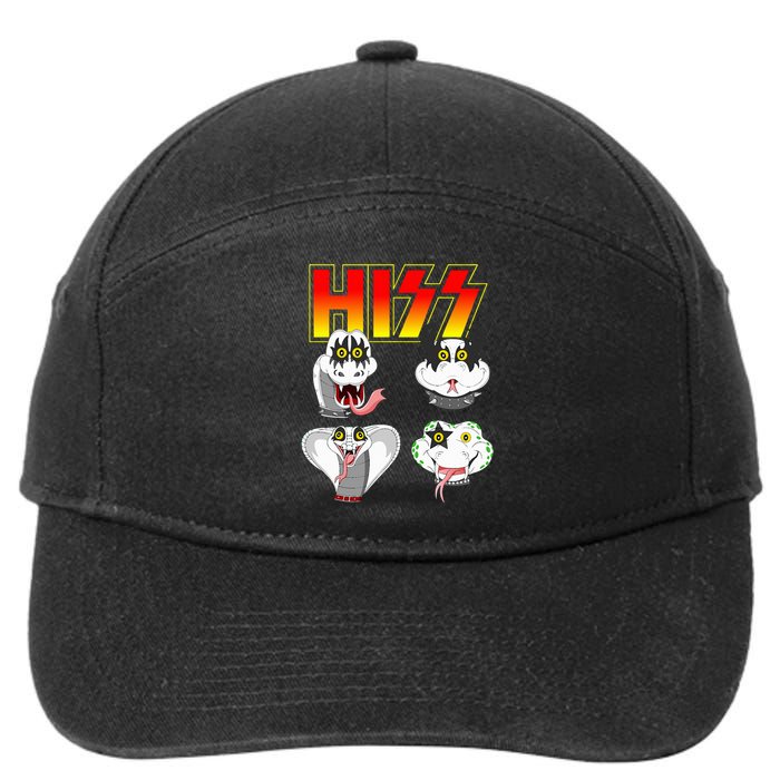 Hiss Funny Snake Lover Rock And Roll Band Gift Idea 7-Panel Snapback Hat