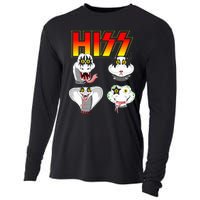 Hiss Funny Snake Lover Rock And Roll Band Gift Idea Cooling Performance Long Sleeve Crew