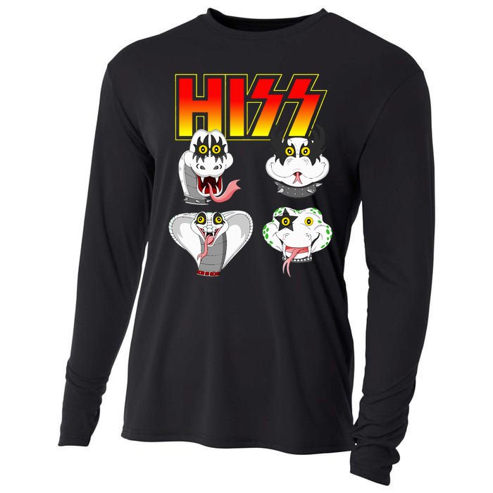 Hiss Funny Snake Lover Rock And Roll Band Gift Idea Cooling Performance Long Sleeve Crew