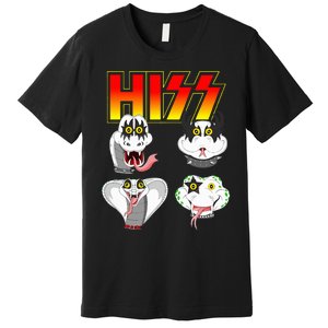 Hiss Funny Snake Lover Rock And Roll Band Gift Idea Premium T-Shirt