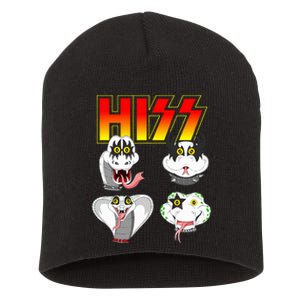 Hiss Funny Snake Lover Rock And Roll Band Gift Idea Short Acrylic Beanie