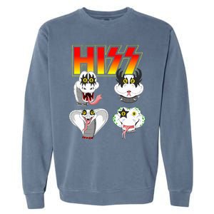 Hiss Funny Snake Lover Rock And Roll Band Gift Idea Garment-Dyed Sweatshirt