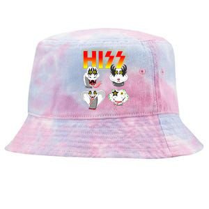 Hiss Funny Snake Lover Rock And Roll Band Gift Idea Tie-Dyed Bucket Hat