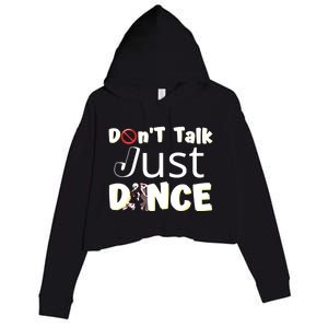 Humorous Funny Sarcastic Dancers Who Just Want To Dance Crop Fleece Hoodie