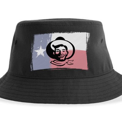 Howdy Folks State Fair Texas Cow Texas Flag Sustainable Bucket Hat