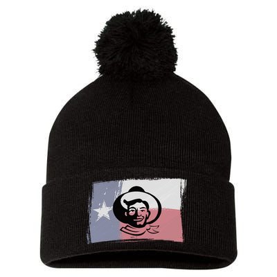 Howdy Folks State Fair Texas Cow Texas Flag Pom Pom 12in Knit Beanie