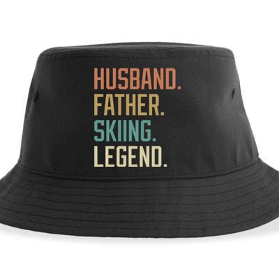 Husband Father Skiing Legend Gift For Dad Sustainable Bucket Hat