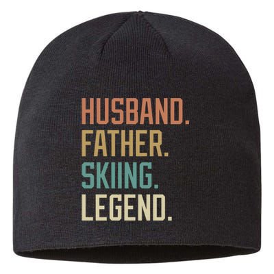 Husband Father Skiing Legend Gift For Dad Sustainable Beanie