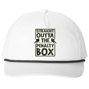 Hockey Fan Straight Outta The Penalty Box Hockey Season Gift Snapback Five-Panel Rope Hat