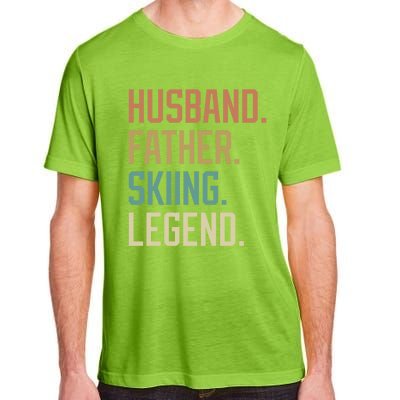 Husband Father Skiing Legend Fathers Day Birthday Meaningful Gift Adult ChromaSoft Performance T-Shirt