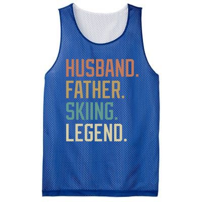 Husband Father Skiing Legend Fathers Day Birthday Meaningful Gift Mesh Reversible Basketball Jersey Tank