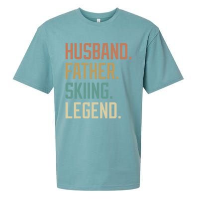 Husband Father Skiing Legend Fathers Day Birthday Meaningful Gift Sueded Cloud Jersey T-Shirt