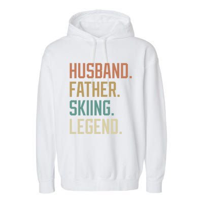 Husband Father Skiing Legend Fathers Day Birthday Meaningful Gift Garment-Dyed Fleece Hoodie