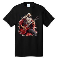 Happy festive Season for Motorcycle Santa and Guitar Lovers Tall T-Shirt