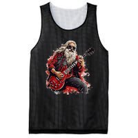 Happy festive Season for Motorcycle Santa and Guitar Lovers Mesh Reversible Basketball Jersey Tank