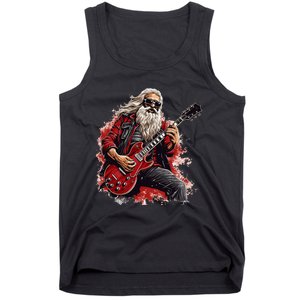 Happy festive Season for Motorcycle Santa and Guitar Lovers Tank Top