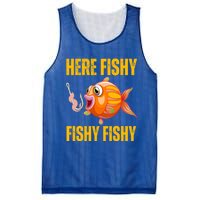 Here Fishy Saying Cute Fish Fishing Lovers Gift Mesh Reversible Basketball Jersey Tank