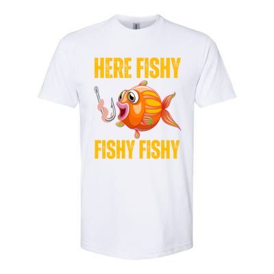 Here Fishy Saying Cute Fish Fishing Lovers Gift Softstyle® CVC T-Shirt