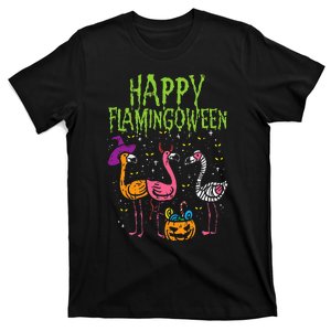 Happy Flamingoween Scary Flamingos Funny Halloween Costume T-Shirt