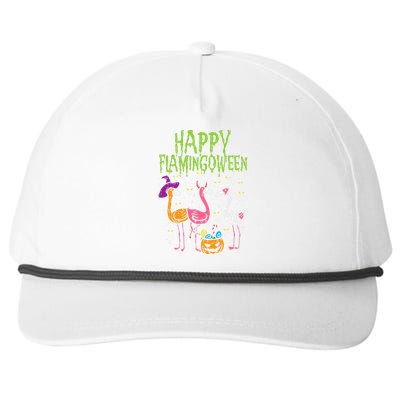 Happy Flamingoween Scary Flamingos Funny Halloween Costume Snapback Five-Panel Rope Hat