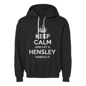 Hensley Funny Surname Family Tree Birthday Reunion Gift Idea Garment-Dyed Fleece Hoodie