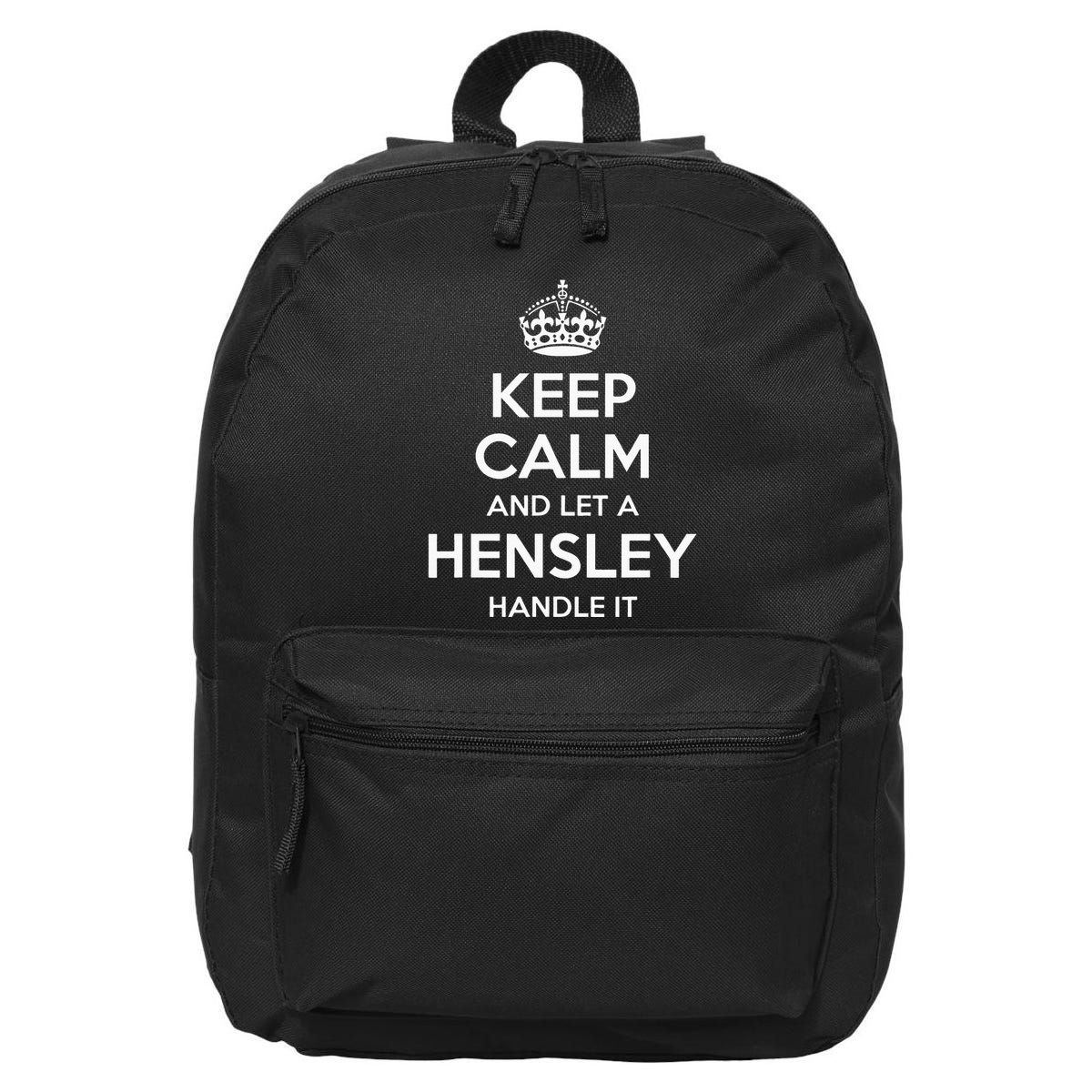 Hensley Funny Surname Family Tree Birthday Reunion Gift Idea 16 in Basic Backpack