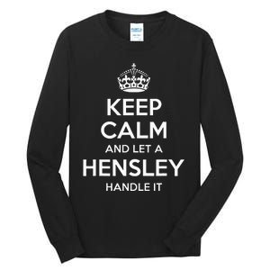 Hensley Funny Surname Family Tree Birthday Reunion Gift Idea Tall Long Sleeve T-Shirt